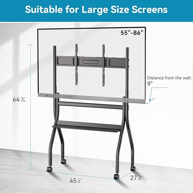 HKMLC Smart Board Stand with Wheels, Mobile Portable Stand - Image 4