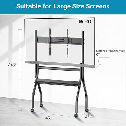HKMLC Smart Board Stand with Wheels, Mobile Portable Stand - Image 4