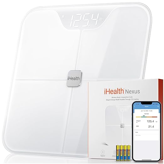 iHealth Nexus Smart Scale for Body Weight Bluetooth, Digital Bathroom Scale by iHealth