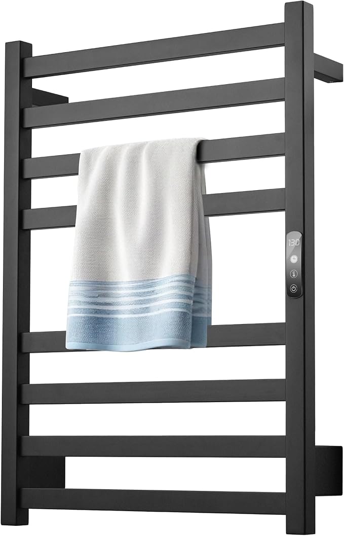 Towel Warmer Matte Black Heated Towel Rack by Unknown