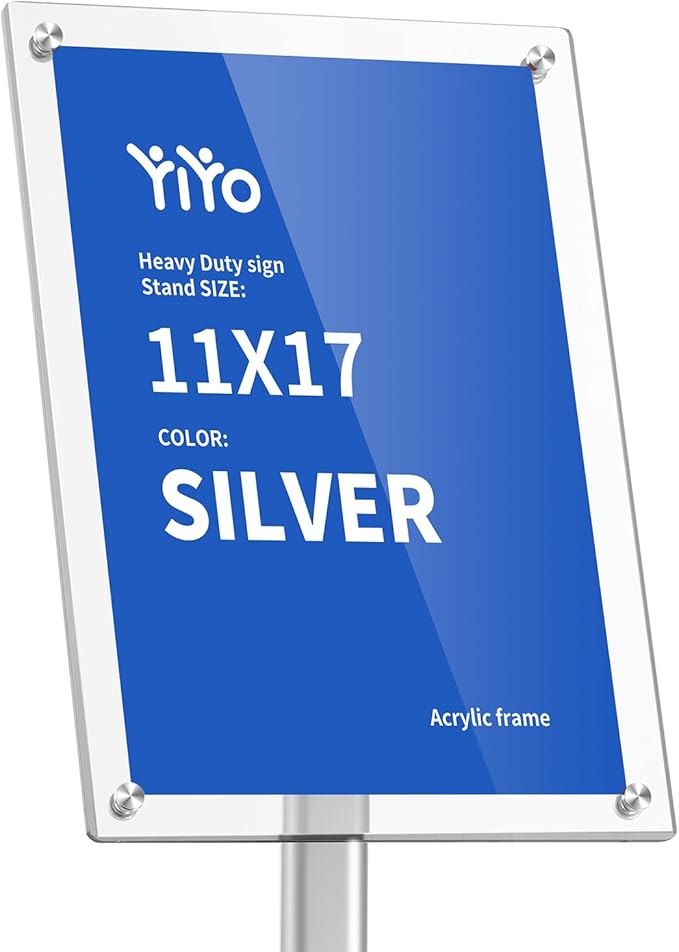 YIYO Sign Stand Poster Stand，adjustable heavy duty pedestal Sign Holder Floor - Image 2