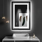 Snowdool 23x35 LED Bathroom Mirror with Front and Backlight, Dimmable Lighted Bathroom Vanity Mirror with Anti-Fog, Memory Function,Tempered Glass(Horizontal/Vertical) | Front and Backlit, Dimmable, Anti-Fog, Tempered Glass