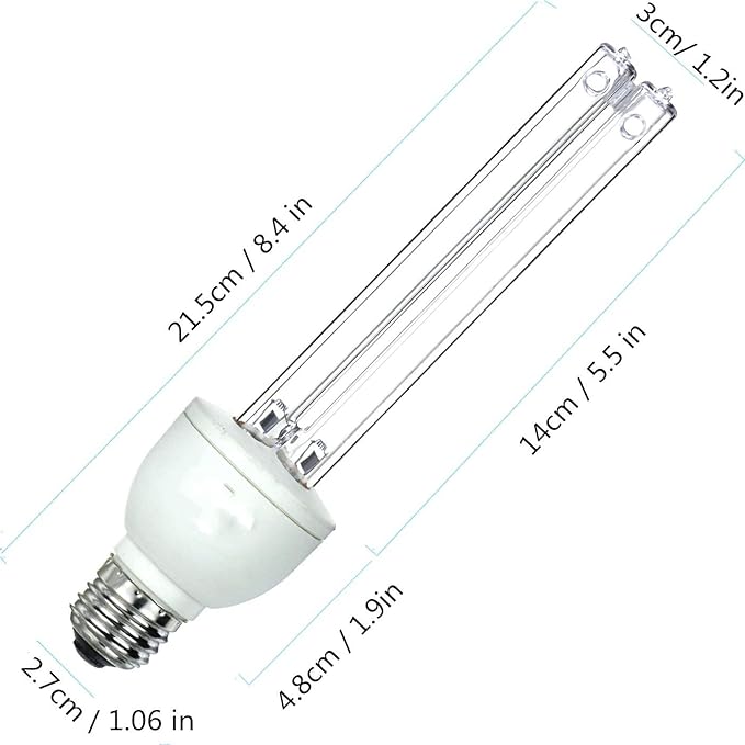 BAIMNOCM UV Light Bulb, UV-C Light Bulb 25 Watt E26 Base, One Bulb Ozone and - Image 9