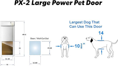 Power Pet, Fully Automatic Pet Door, Wall Mount, by High Tech Pet Brand. Pet - Image 7