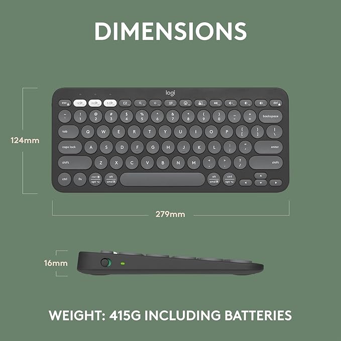 Logitech Pebble Keys 2 K380s, Slim and Portable, Easy-Switch - Image 2