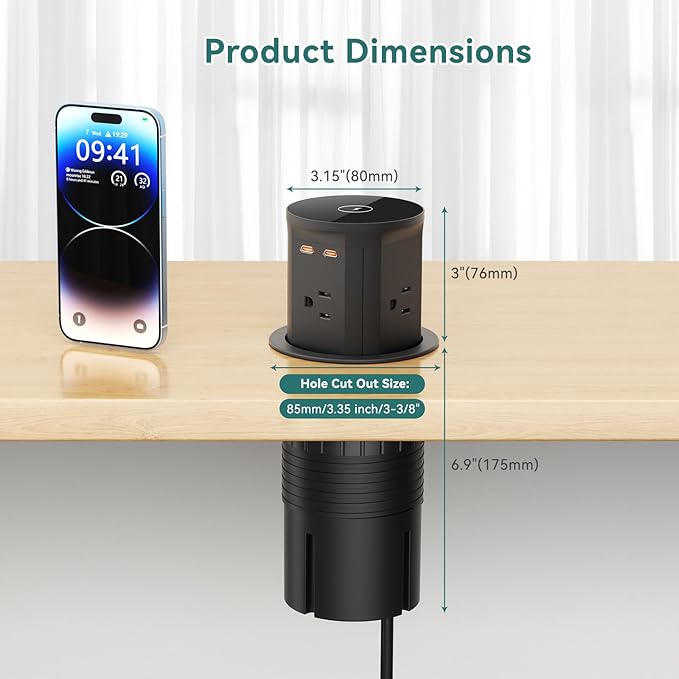 QBA Pop Up Countertop Outlet - Image 6