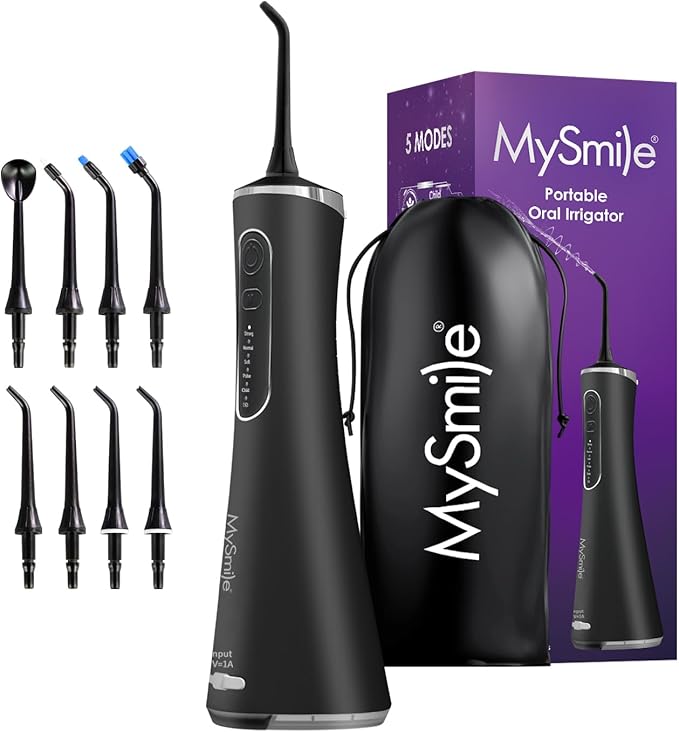 MySmile LP211 Cordless Water Flossers, Portable Rechargeable Oral Irrigator by MySmile