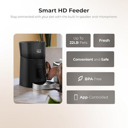 Penthouse Paws Smart HD Automatic Pet Feeder, 6L Dry Food Capacity, 1080p Camera - Image 7