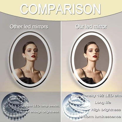 28 x 36 Inch Oval LED Vanity Mirror - Image 6
