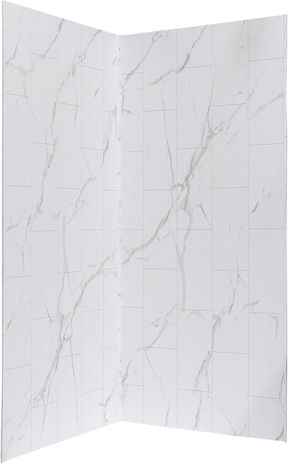 Palisade 78in x 36in x 36in Waterproof Vinyl Corner Shower Surround Kit by PalisadeWallTilesandPlanks