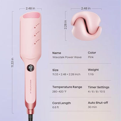 Wavytalk Power Wave Hair Crimper, Curling Iron Hair Crimper Waver, Ventilation - Image 8