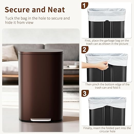 PayLessHere Stainless Steel Trash Can - Image 6