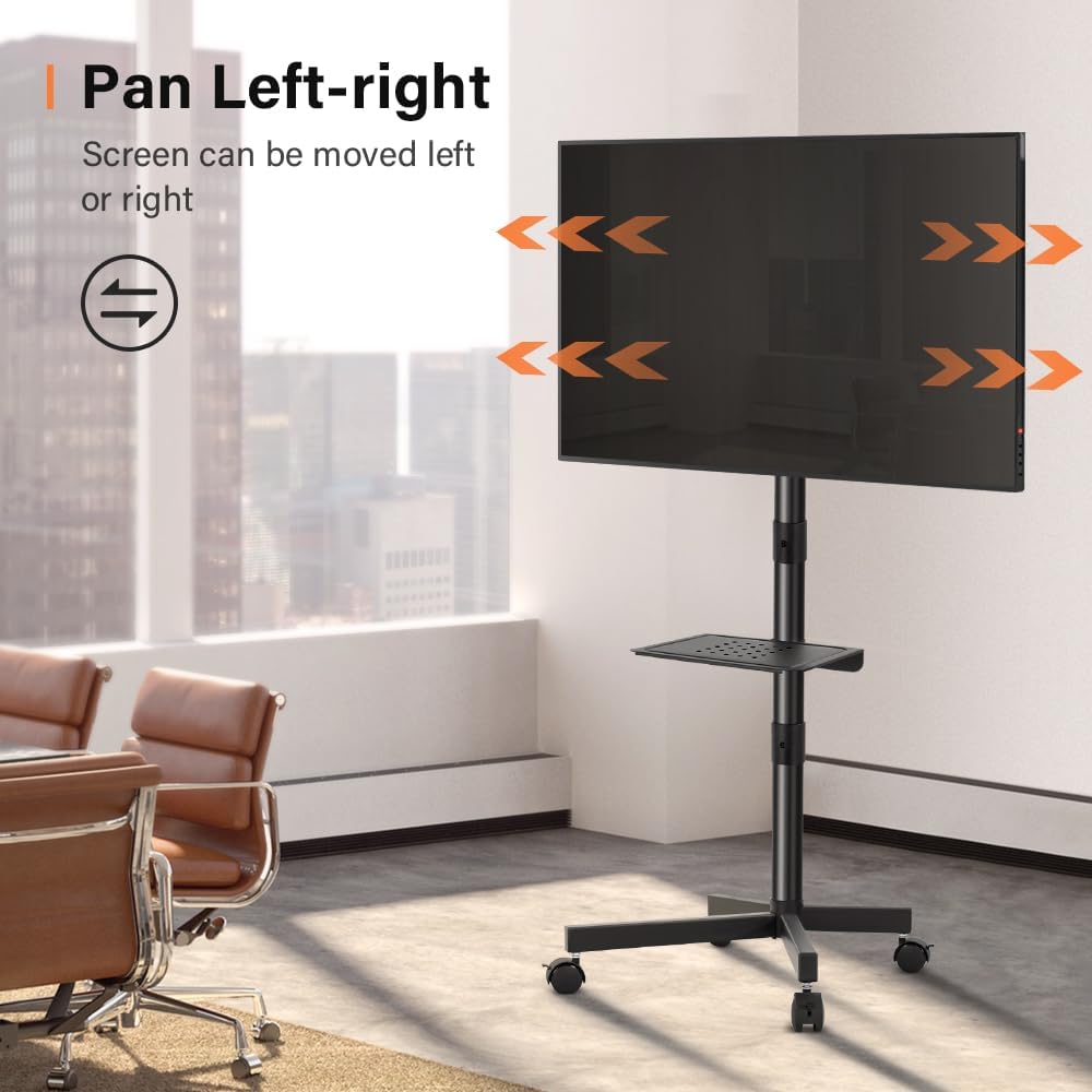 KKTONER Mobile TV Cart for 23 to 65 inch LCD LED Flat Screen/Curved TVs Floor...