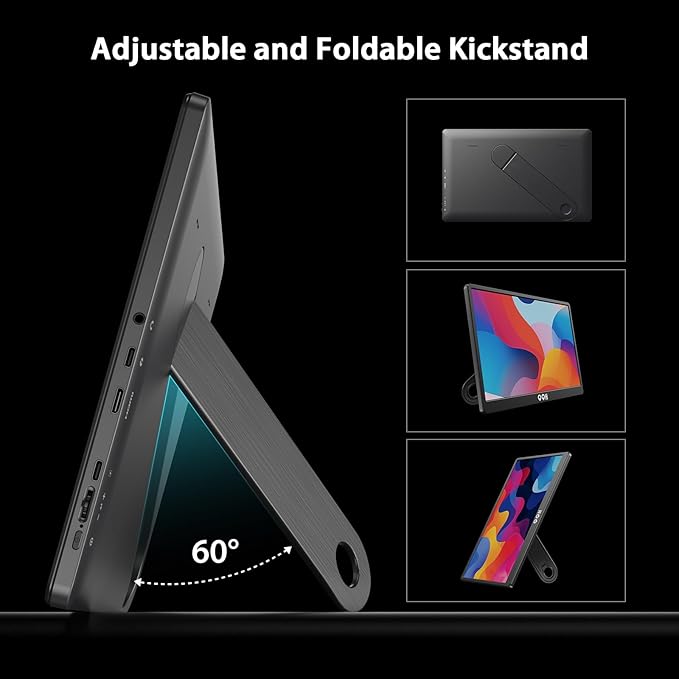 QQH Portable Monitor, 15.6" Portable Travel Monitor - Image 5