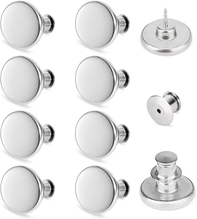 TOOVREN 8 Sets Jean Buttons for Loose Jeans, No Sew No Tool Instant Replacement by TOOVREN
