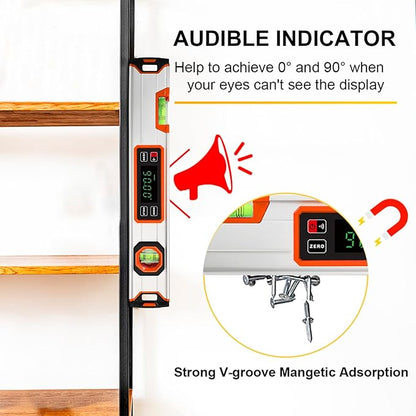 eOUTIL 15.7-Inch Digital Torpedo Level & Angle Finder – IP54 Waterproof - Image 6