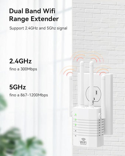 WiFi Signal Booster with 4 Directional Antennas – 1200Mbps Dual Band, WiFi - Image 7