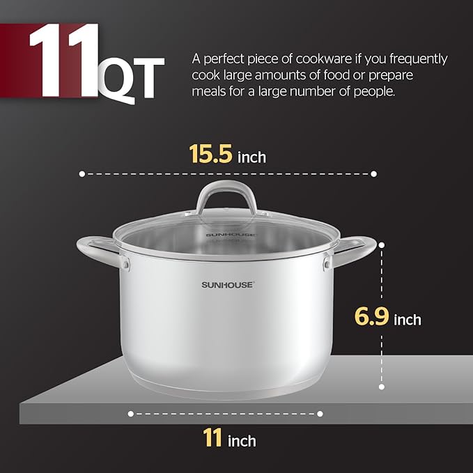 SUNHOUSE Stainless Steel Stock Pot - Image 6