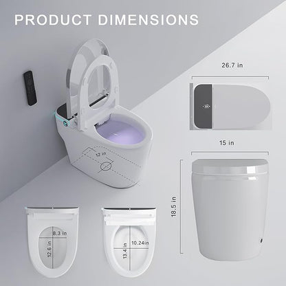 Auto Open/Close Lid Smart Toilet Bidet - Image 7