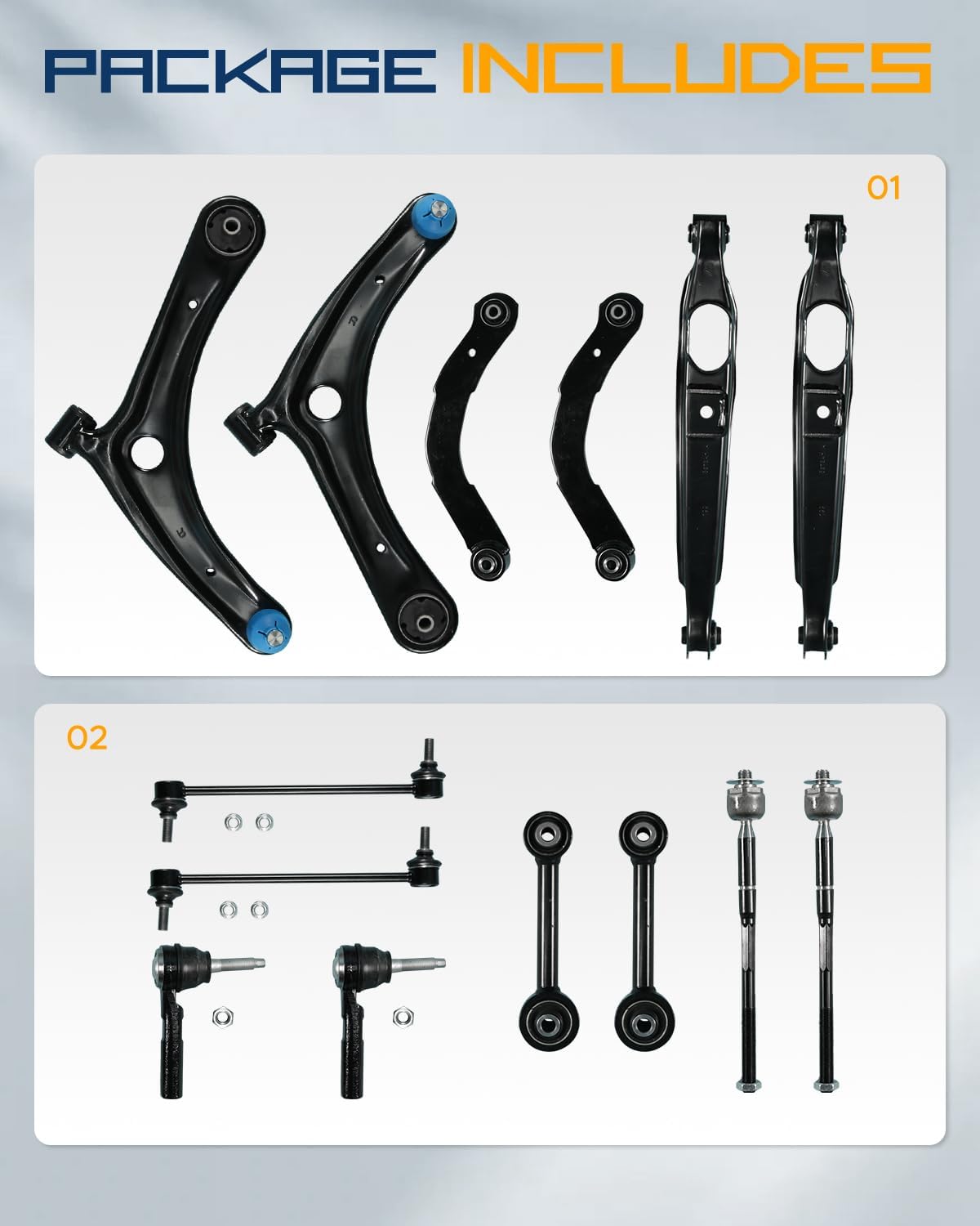 14Pc Control Arm Suspension Kit Fit for Dodge Caliber 2009-2012