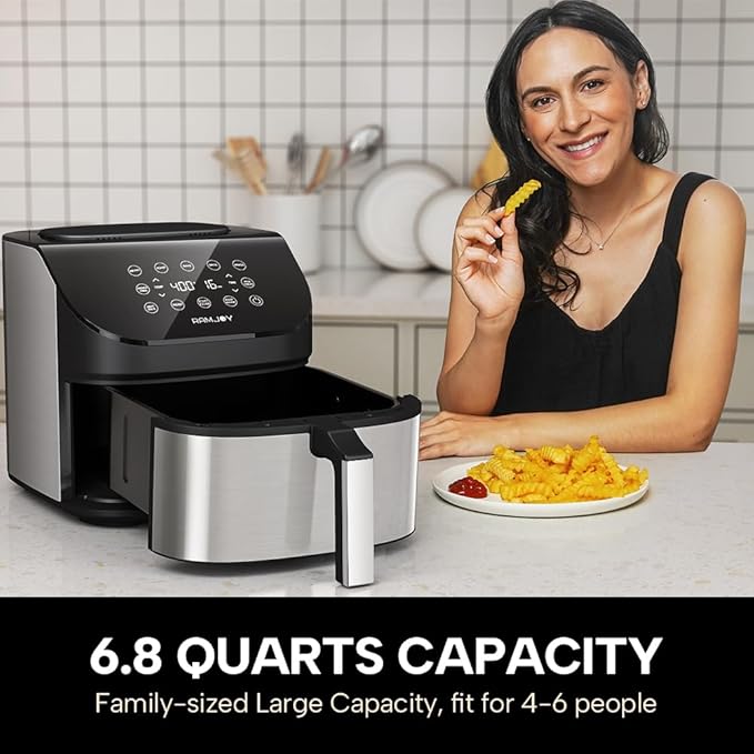 Air Fryer 6.8 Quarts, 10-in-1 Functions, Air Fry, Large & Compact Air Fryers - Image 2