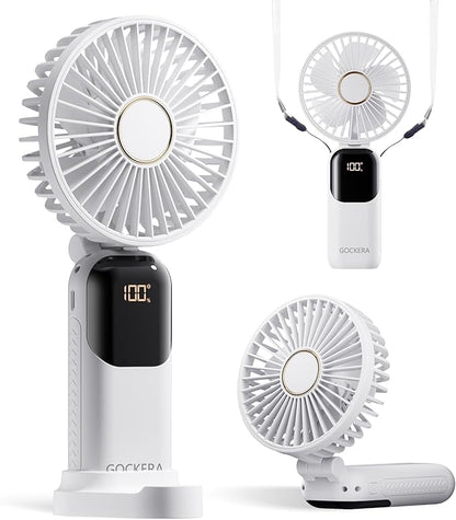 GOCKERA Portable Fan, 4200mAh Battery Operated Fan, 5 Speeds&Digital Display by GOCKERA