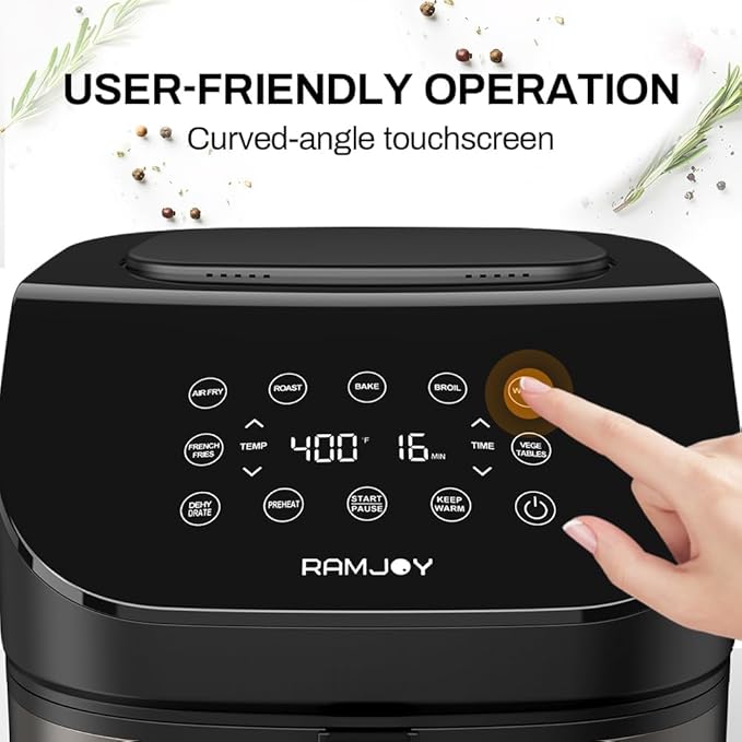 Air Fryer 6.8 Quarts, 10-in-1 Functions, Air Fry, Large & Compact Air Fryers - Image 6