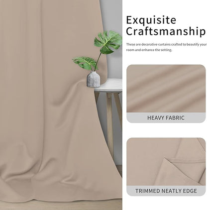 Easy-Going Blackout Curtains for Bedroom, Solid Thermal Insulated Grommet and - Image 5