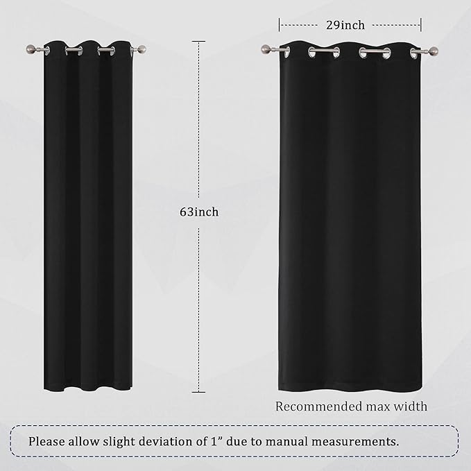 DUALIFE Kitchen Blackout Curtain Panels - Image 6