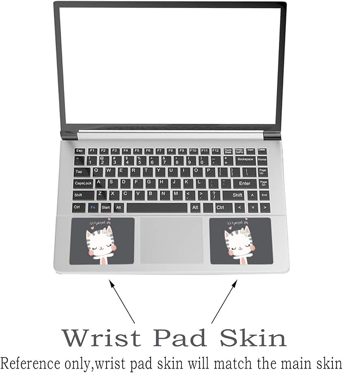 Laptop Skin Sticker Decal, Decorative Waterproof Removable, Cute Cat - Image 2