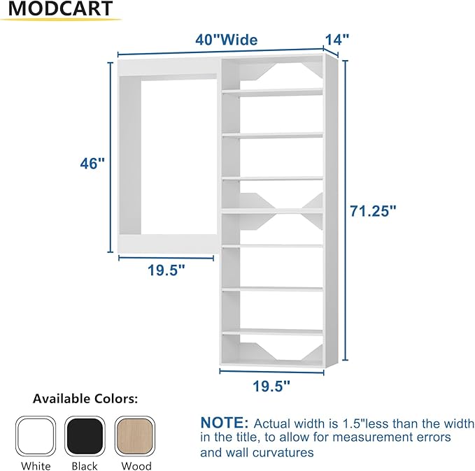 Modular Closet System, Wood Closet Tower Storage - Image 2