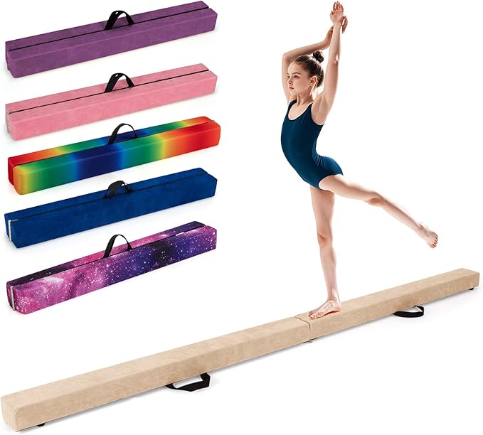 Giantex 7FT/8FT/9FT Balance Beam, Folding Gymnastics Beam w/Carry Handles by Giantex