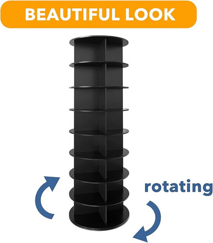 SpaceAid 8 Tier Rotating Shoe Rack Tower, Spinning Shoe Display Lazy Susan - Image 7