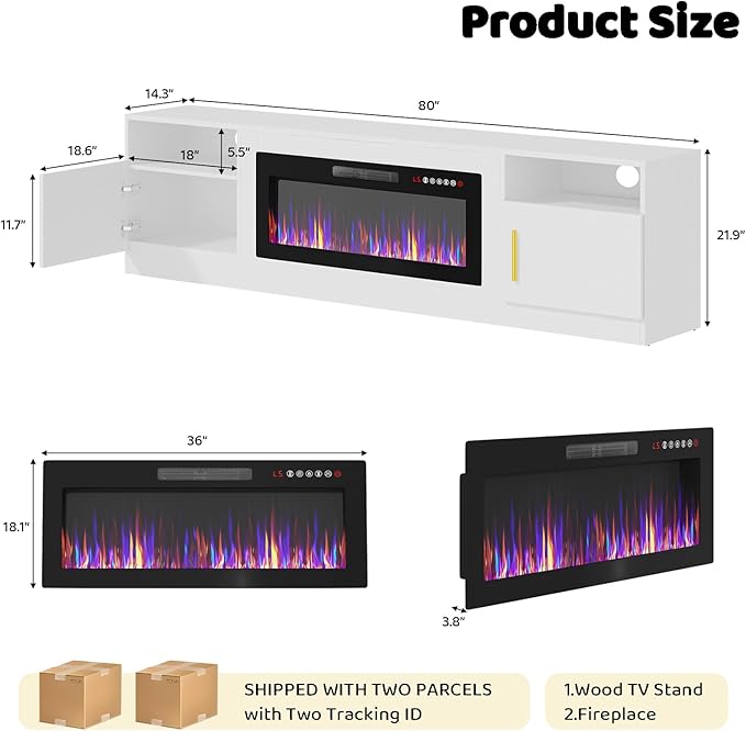 Lemberi Fireplace tv Stand - Image 7