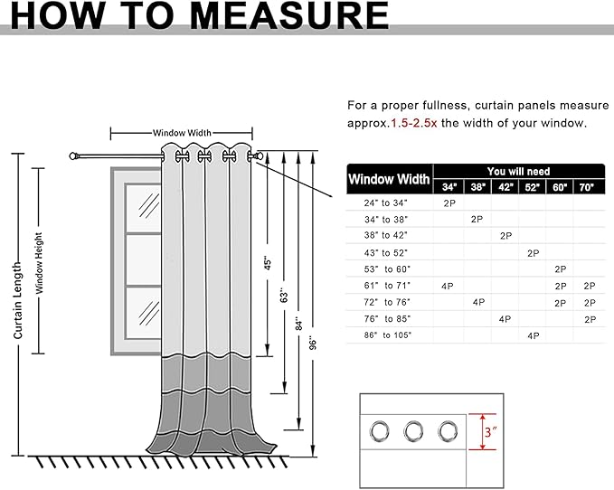 JIUZHEN Navy Blue Blackout Curtains - Image 2