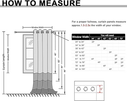 JIUZHEN Navy Blackout Curtains - Image 2