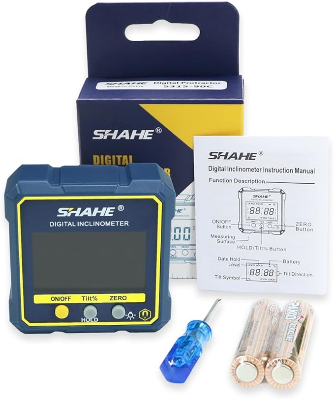 SHAHE Digital Angle Gauge Magnetic Protractor Inclinometer Level Angle Finder - Image 6