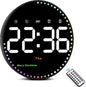 SZELAM Digital Wall Clock, Adjustable Brightness, Temperature, 12/24 H by SZELAM