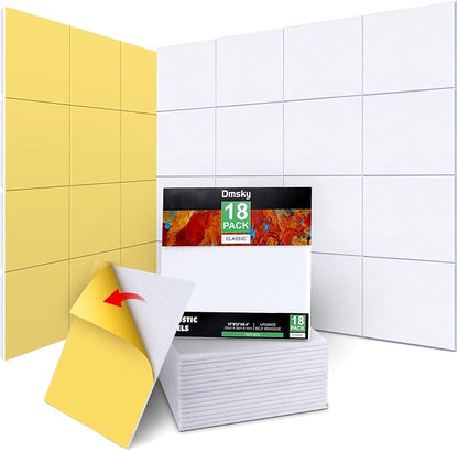 18 Pack Acoustic Panels-12"X12"X 0.4"Soundproof Wall Panels, High-Density Sound by DMSKY