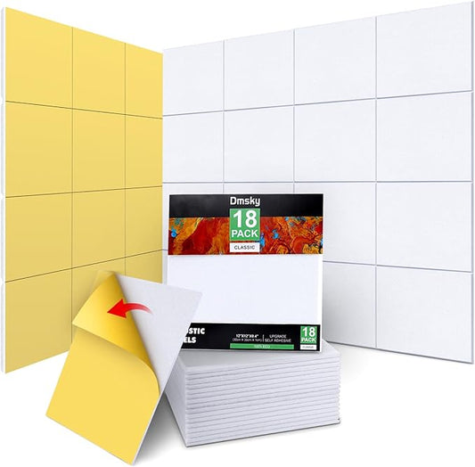 18 Pack Acoustic Panels-12"X12"X 0.4"Soundproof Wall Panels, High-Density Sound by DMSKY