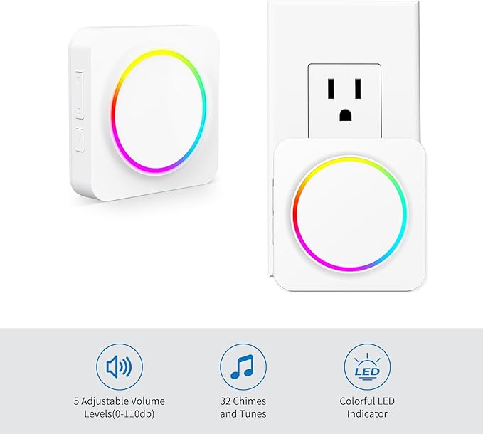 Wireless Motion Sensor Doorbell, Motion Detector Alarm Indoor, Door Chime - Image 2