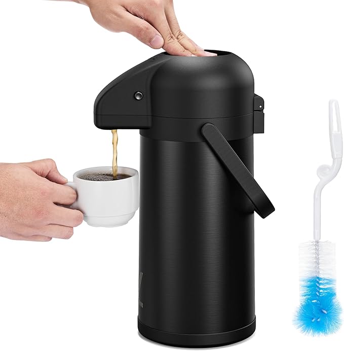 Airpot Coffee Carafe for Keeping Hot - 85 OZ/ 2.5L Coffee Dispenser - Insulated by Vondior