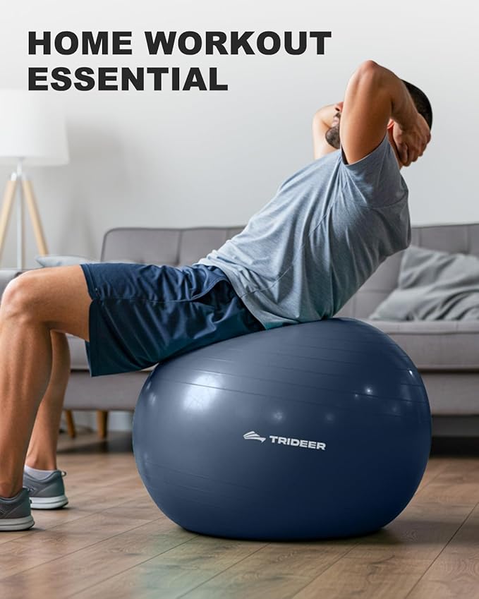 Trideer Exercise Ball for Yoga, Pilates & Fitness – Stability Ball Equipment - Image 4