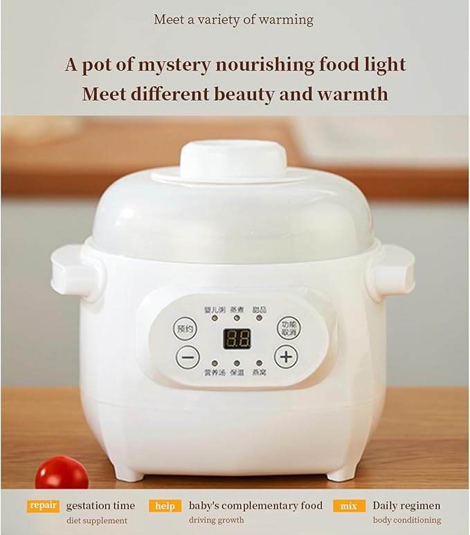 1L Ceramic Stew Pots Electric Porridge Soup Cooker - Image 9