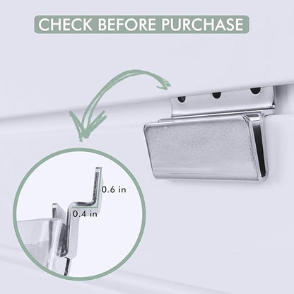 Clear Slatwall Bins, 4 Pack Slat Wall Accessories Cups Hooks Assemble Set Fit - Image 4