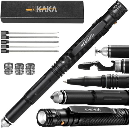 The Most Loaded 7-in-1 Tactical Pen: Solves Others Weaknesses, Self Defense Tip by Ankaka