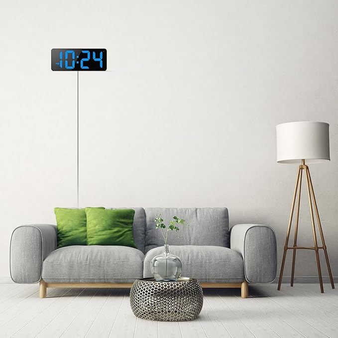 LED Digital Wall Clock with Large Display, Big Digits, Auto-Brightness - Image 6