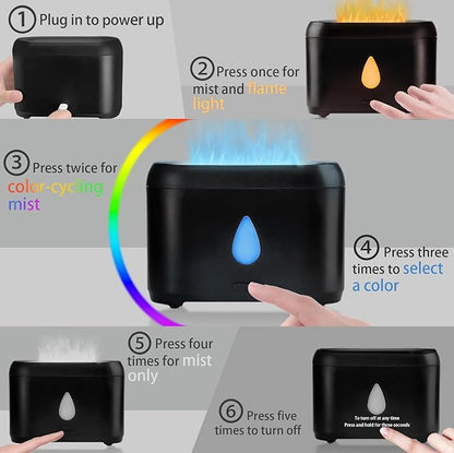 Flame Diffuser for Essential Oils, 200ml Ultrasonic Aroma Diffusers - Image 3