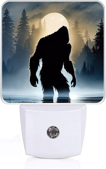 GANTINIR Funny Bigfoot Sasquatch Night Light, Plug-into Forest Moon Nightlight by Unknown