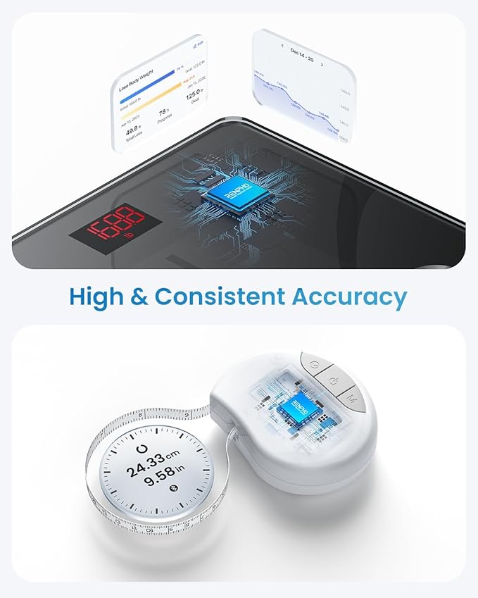 RENPHO Smart Scale and Tape Measure, Digital Bluetooth Scale - Image 2